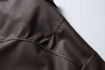 Chaqueta de Cuero para Motociclista - Estilo Clásico Masculino - Image 13