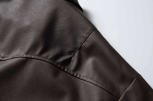 Chaqueta de Cuero para Motociclista - Estilo Clásico Masculino - Image 13
