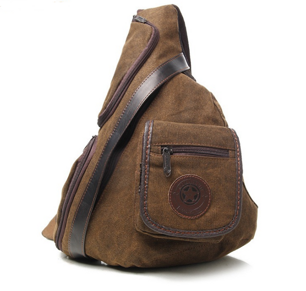 Bolsa de Lona Retro Coreana para Hombre - Mochila Diagonal Estilo Estudiante - Image 6