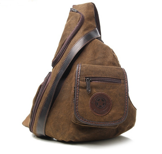 Bolsa de Lona Retro Coreana para Hombre - Mochila Diagonal Estilo Estudiante - Image 6