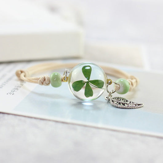 Pulsera Esfera de Cristal con Flores Secas - Diente de León y Estrellas - Image 8