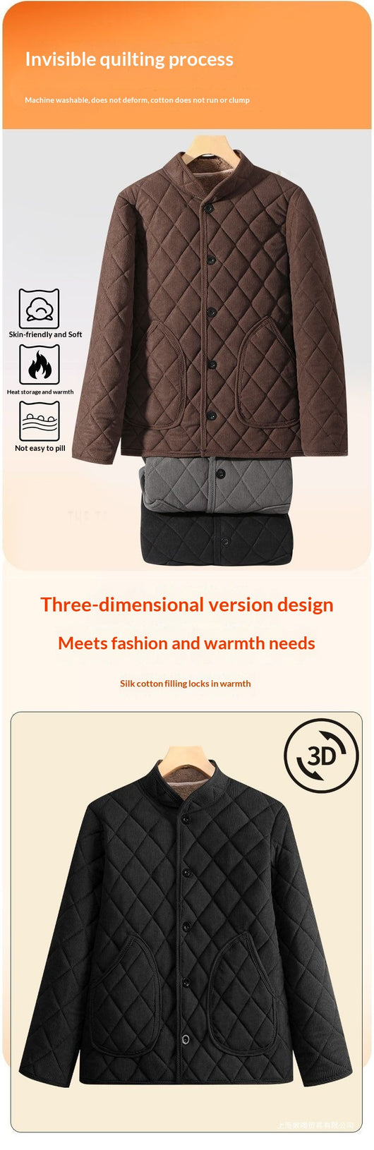 Chamarra de Algodón Grueso Forrada en Fleece para Hombre - Image 12