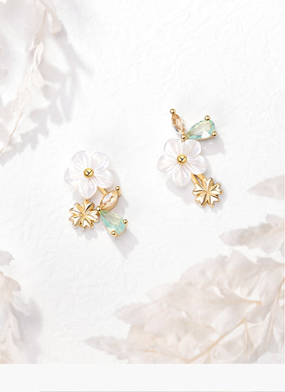 Aretes de Botón Floral Weiming - Diseño Elegante en Flor - Image 2