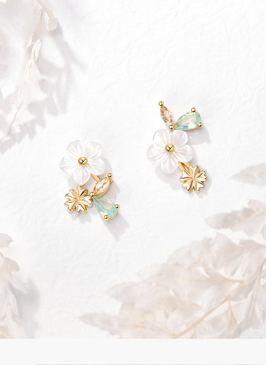 Aretes de Botón Floral Weiming - Diseño Elegante en Flor - Image 2