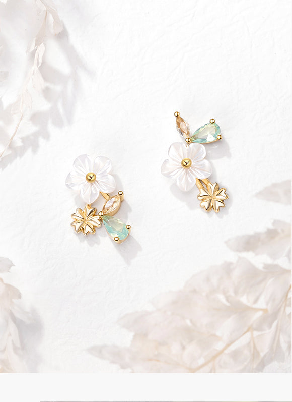 Aretes de Botón Floral Weiming - Diseño Elegante en Flor
