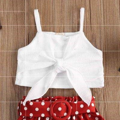 Conjunto Crop Top y Shorts con Lunares