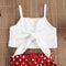 Conjunto Crop Top y Shorts con Lunares