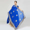 Indian Georgette Sari Scarf with Mesh Embroidery - Exotic Dubada Style