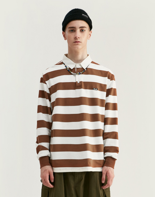 Camisa de Manga Larga con Solapa Suelta y Rayas - Image 2