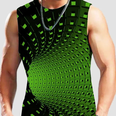 Chaleco sin Mangas Hombre Talla Grande Estampado 3D Retro