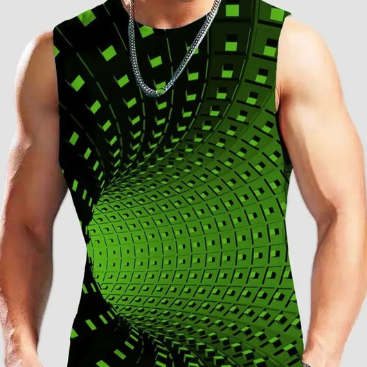 Chaleco sin Mangas Hombre Talla Grande Estampado 3D Retro