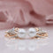 Aretes Perla Concha Rosa Dorado Llama
