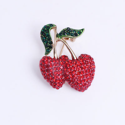 Broche Floral con Cristales de Cereza y Gota de Aceite - Image 7