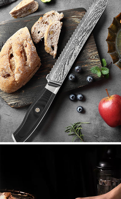 Cuchillo para Pan Damasco - Hoja Profesional de Corte Perfecto - Image 20