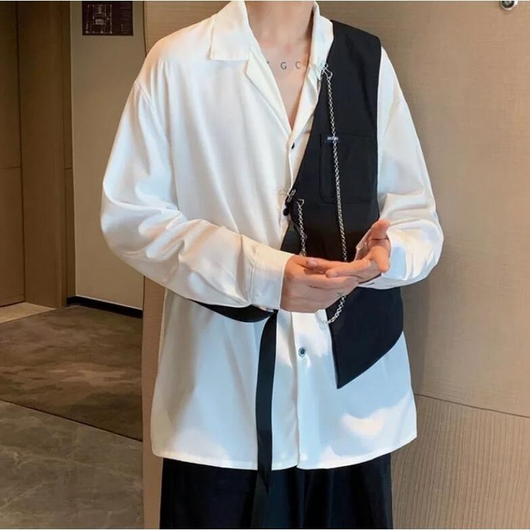 Chaleco Camisa Manga Larga para Hombre