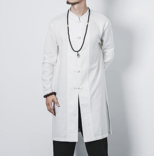 Chaqueta de Botones Lino y Algodón para Hombre - Image 3