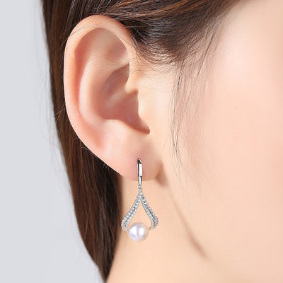Aretes de Perlas de Agua Dulce con Baño de Oro 18K y Plata - Image 5