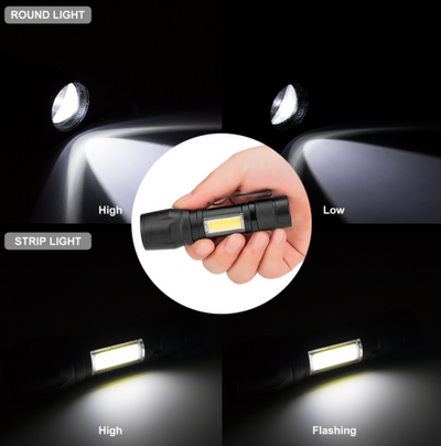 Linterna LED Telescópica Mini COB de Aluminio - Portátil y Potente - Image 4