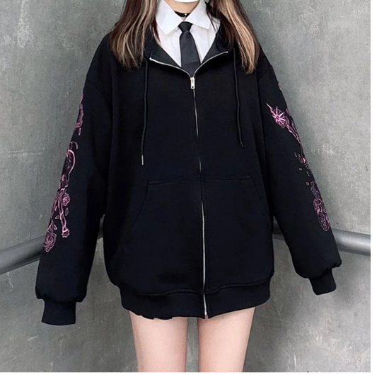 Cardigan Hoodie Suelto para Niñas - Sudadera con Capucha