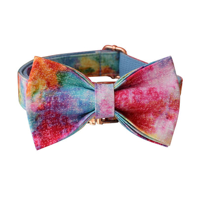 Collar para Mascota con Hebilla Azul Teñido en Caliente y Oro Rosa - Image 14