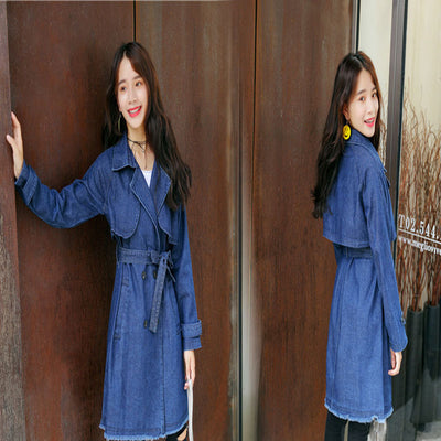 Chaqueta Cortavientos Casual para Mujer con Falda Denim Ajustada - Image 5