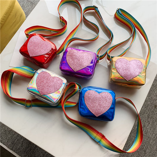 Bolso Infantil Corazón Láser para Hombro