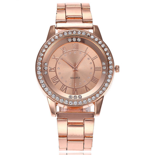 Reloj de Lujo para Mujer Vansvar Rose Gold con Cristales Brillantes - Image 6