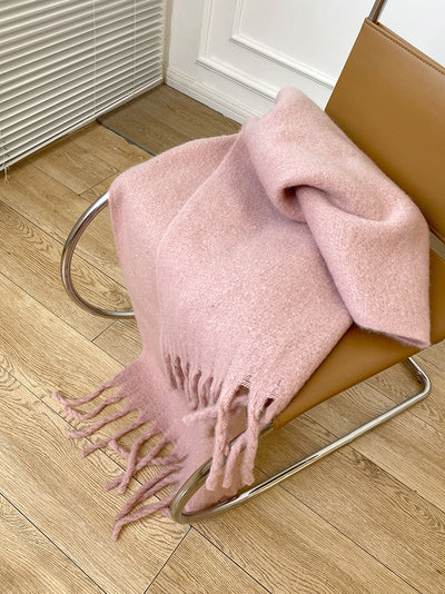 Bufanda de Mohair Premium en Colores Sólidos para Mujer - Image 12