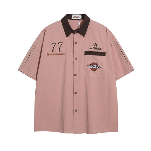 Camisa Bordada de Manga Corta Unisex - Image 3