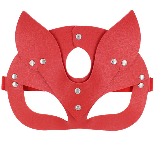Máscara de Zorro de Cuero PU Personalizable - Diseño Europeo y Estadounidense - Image 2