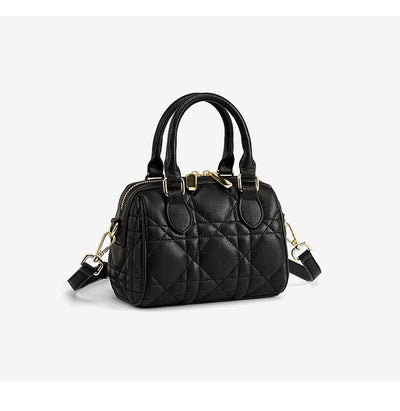 Bolso Mensajero Boston de Cuero Genuino con Diseño Rombo - Image 31