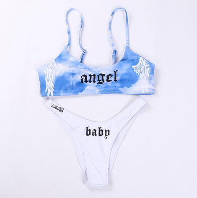 Bikini Tie Dye Multicolor con Diseño Asimétrico para Mujer - Image 6