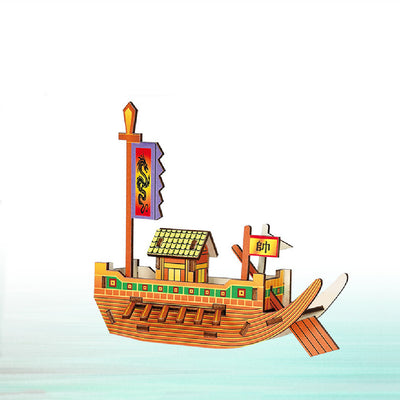 Maqueta de Barco Pirata de Madera Armado - Decoración Coleccionable - Image 9