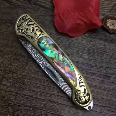 Cuchillo Táctico Plegable de Supervivencia con Cacha Natural - Image 10