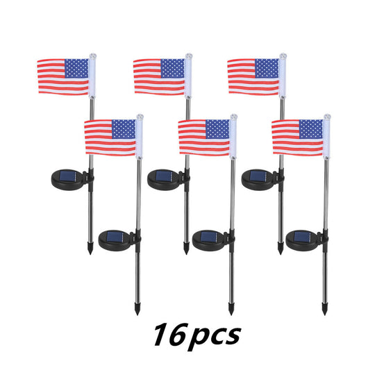 Lámpara Solar Decorativa con Bandera para Jardín - Image 11