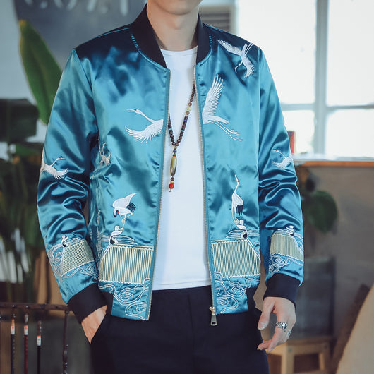Chaqueta Deportiva Retro Tide Youth con Bordado - Estilo Clásico de Béisbol - Image 2