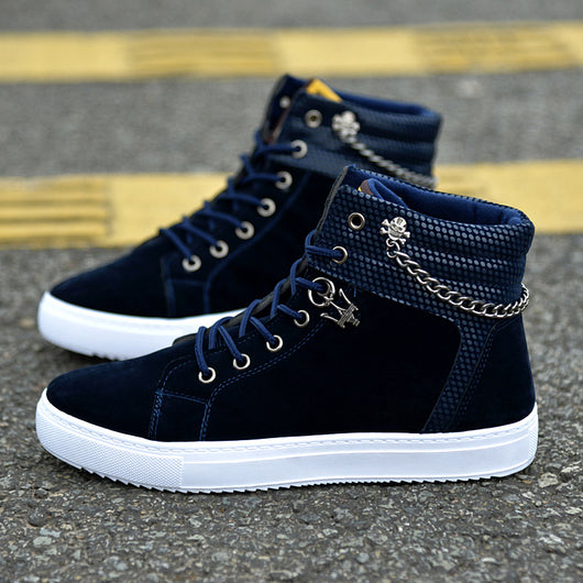 Zapatillas Altas de Lona con Cadena - Sneakers Casuales Versátiles - Image 3