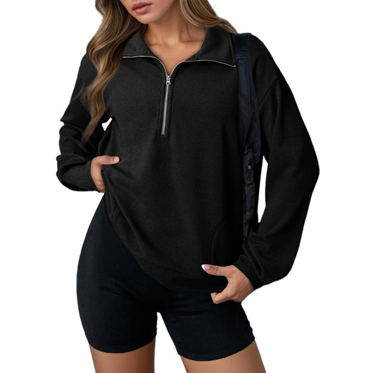 Suéter con Solapa Oversize de Cierre para Mujer - Image 6