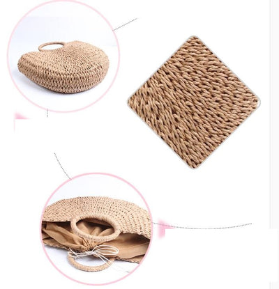 Bolsa de Playa Tejida en Rafia - Estilo Coreano Verano - Image 7