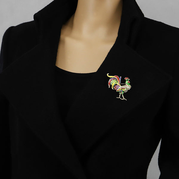 Broche Gallo Artesanal de Lujo