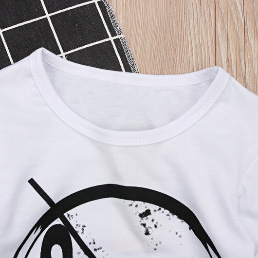 Conjunto de dos piezas para niña: blusa manga corta y pantalón largo - Image 3
