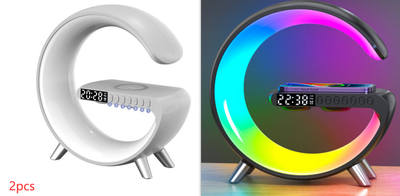 Lámpara LED Inteligente G con Altavoz Bluetooth, Cargador Inalámbrico y Control por App - Image 12