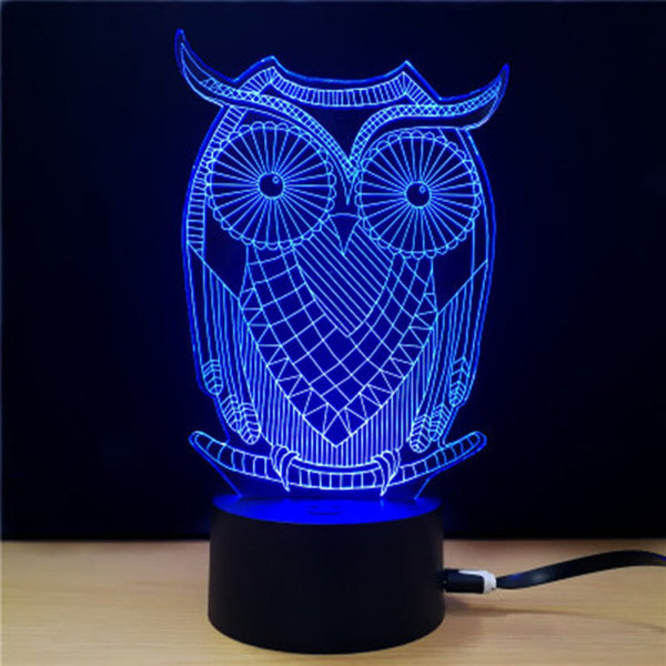 Lámpara LED Estéreo 3D con Luz Multicolor para San Valentín