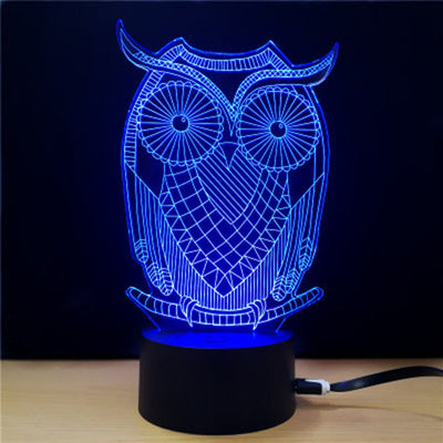 Lámpara LED Estéreo 3D con Luz Multicolor para San Valentín