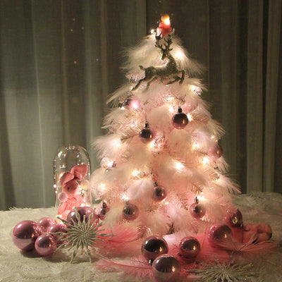 Árbol de Navidad Decorativo de Escritorio con Plumas - Image 3