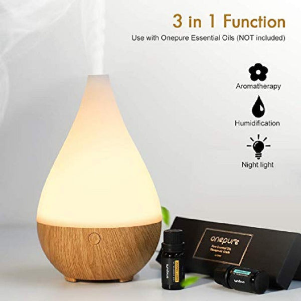 Difusor Ultrasónico de Aromaterapia con Diseño en Madera 300ml