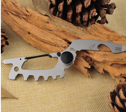 Llavero Multiherramienta EDC con Destornillador y Anillo de Metal