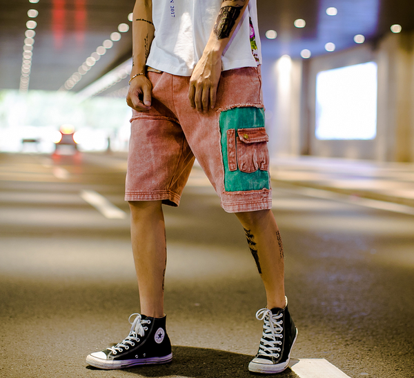 Shorts Casuales Retro Japonés para Parejas - Estilo Urbano Tide Brand