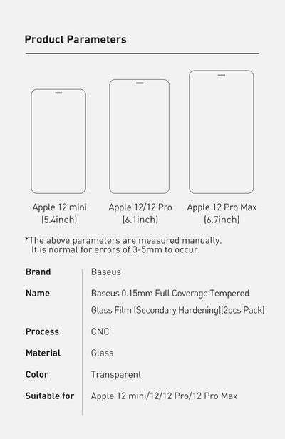 Protector de Pantalla Cristal Templado 0.15mm para iPhone 12 Mini 5.4" - Image 24