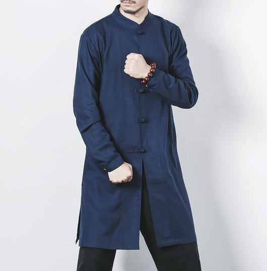 Chaqueta de Botones Lino y Algodón para Hombre - Image 8